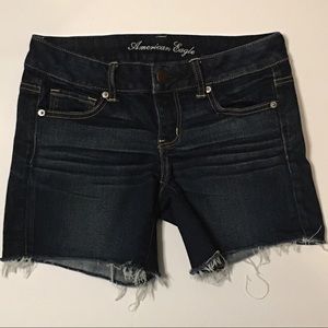American Eagle Dark Wash Cutoff Jean Shorts